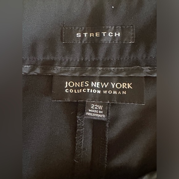 Jones New York Women Dress Pants Slacks Elastic Waist  Black Plus 22W Polyester - Picture 7 of 8